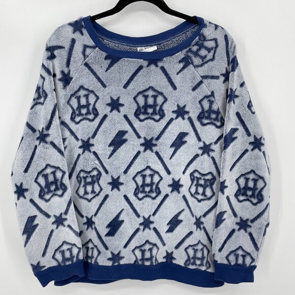WIZARDING WORLD HARRY POTTER Fleect Jogger AOP Lounge Set Sweater Sweats Size L - Picture 2 of 8